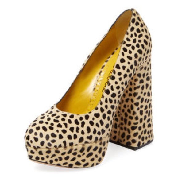 🎉🥂 HP 🥂🎉 CHARLOTTE OLYMPIA ALIX CHEETAH PUMPS - Picture 7 of 10